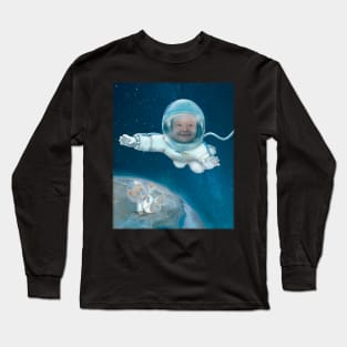 Baby Astronaut with Teddy Bear Long Sleeve T-Shirt